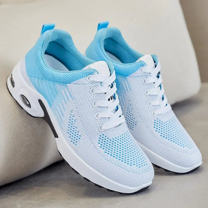 Nuove scarpe da corsa Sneakers traspiranti da donna estate cuscino d'aria in rete leggera scarpe sportive da donna scarpe da allenamento stringate all'aperto