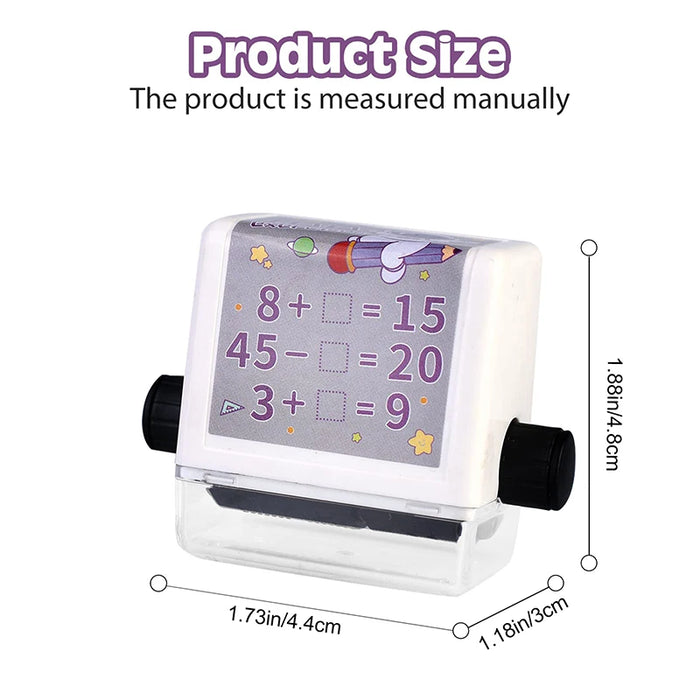 Math Stamp Roller addizione sottrazione divisione di propagazione pratica operazione matematica forniture per l'insegnamento del timbro matematico