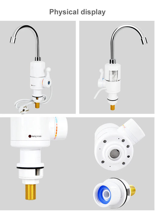 ATWFS Tankless elettrico più nuovo scaldabagno cucina istantaneo rubinetto dell'acqua calda rubinetto dell'acqua Heater3000w istantaneo