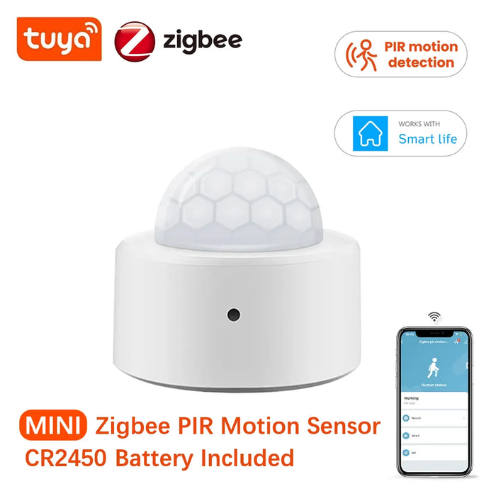 Tuya Zigbee sensore di movimento umano Smart Home Mini PIR sensore di movimento rilevatore a infrarossi sicurezza Smart Life funziona con il Gateway Alexa