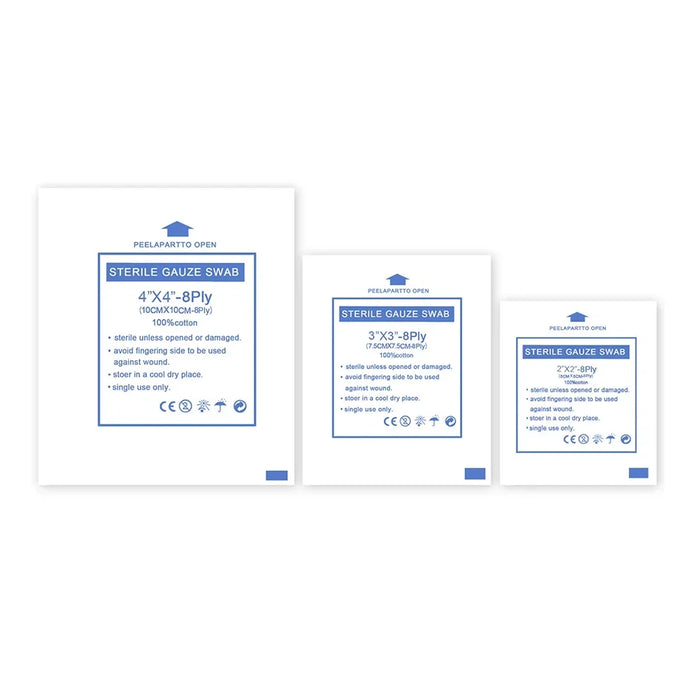 20 pezzi 8 strati di cotone ferite medicazione 5cm 7.5cm 10cm pronto soccorso benda monouso in garza avvolta singolarmente di alta qualità