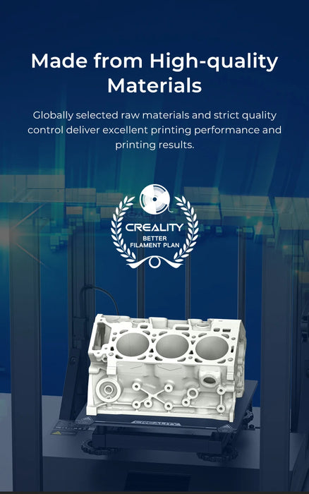 Filamento PLA Creality 1KG Hyper Series raffreddamento più rapido ad alta precisione migliore fluidità resistenza all'umidità Non tossica per stampa 3D