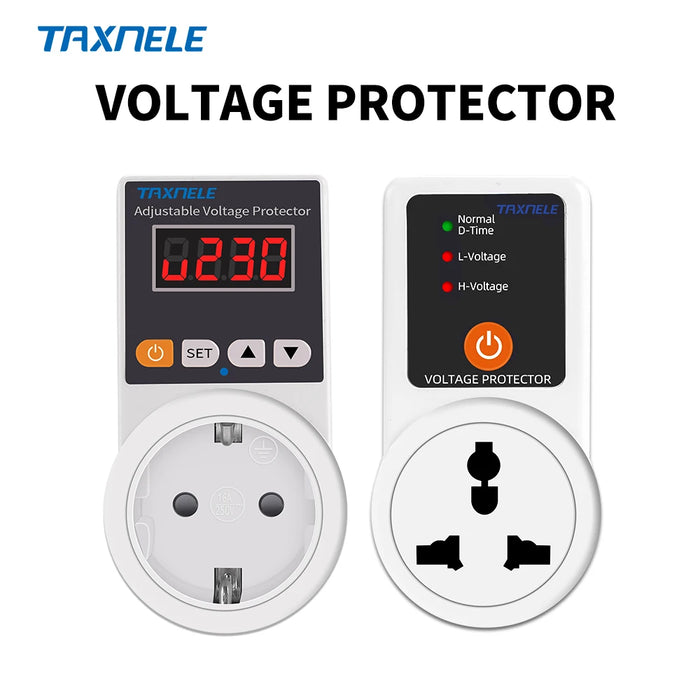 Presa di protezione di tensione automatica AC 220V protezione da sovratensione regolabile 16A presa di corrente ue protezione da frigorifero sicura di tensione