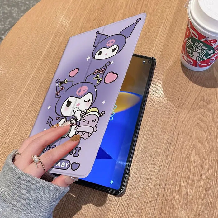 Custodia per Tablet Cartoon Kuromi Melody per Samsung Galaxy Tab S6 Lite 10.4 pollici Tab S8 S7 Plus X700 X706 T513 10.1 Smart Cover