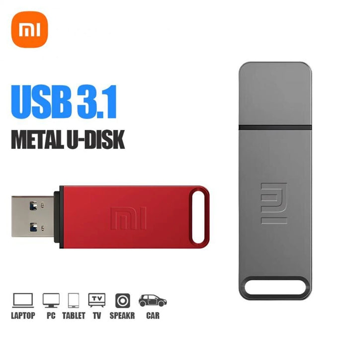 Nuovo 1TB 2TB Xiaomi Metal Flash Drive Thumbdrive Pendrive 256GB 512GB impermeabile U Disk portachiavi possono essere fissati Memoria Usb