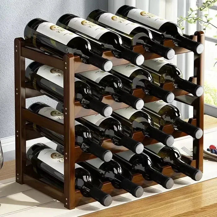 Red WineRack decorazione griglia per uso domestico espositore per vino tavolo creativo portabottiglie per vino semplice armadietto per vino assemblare StorageRack