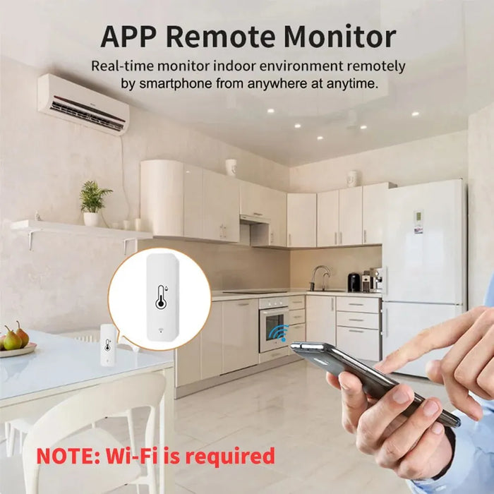 Tuya WiFi Smart sensore di temperatura e umidità alimentato a batteria ZigBee Smart Home Security funziona con Alexa Google Home