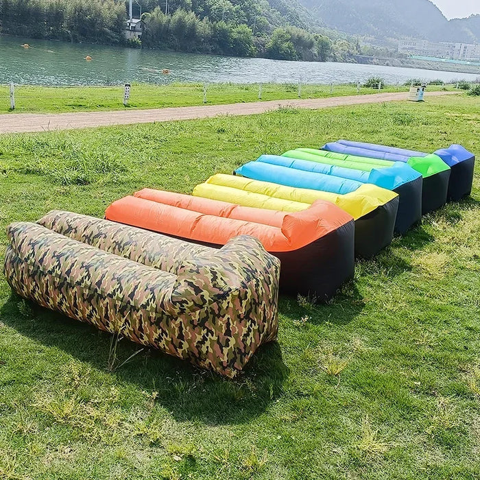 Prodotti per esterni di tendenza divano letto ad aria gonfiabile veloce sacco a pelo di buona qualità Air Bag gonfiabile divano da spiaggia pigro 240*70cm