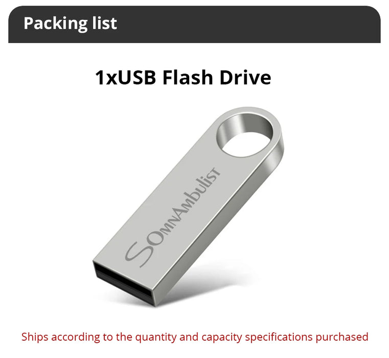 SomnAmbulist Pen Drive 32GB 64GB 128GB USB2.0 ad alta velocità per PC Mobile Mini Pen Drive 16GB 32GB USB Flash Drive 64GB 8GB 4GB