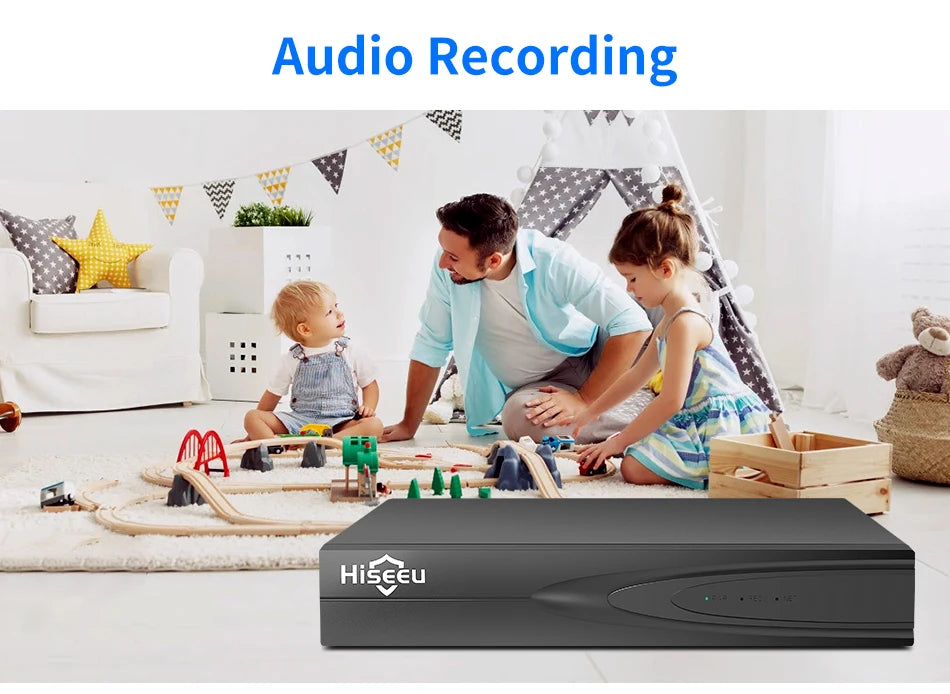 Hiseeu H.265 + HEVC 8CH 16CH 32CH CCTV NVR 4K 8MP 5MP 4MP 3MP 2MP videoregistratore di rete IP per Kit di sistema di telecamere di sorveglianza