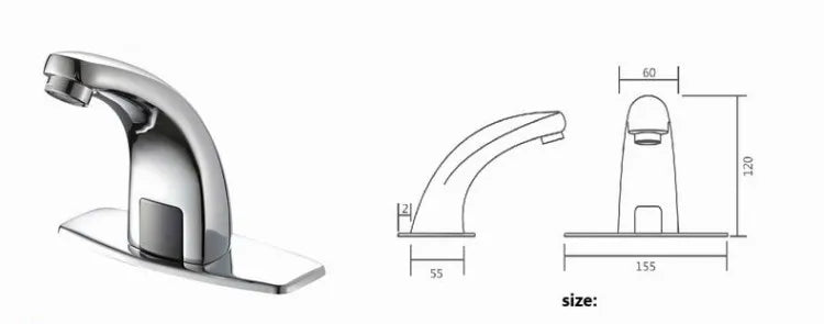 Rubinetto automatico del sensore del rubinetto della toilette del bagno del bagno a risparmio idrico montato sul ponte di alta qualità