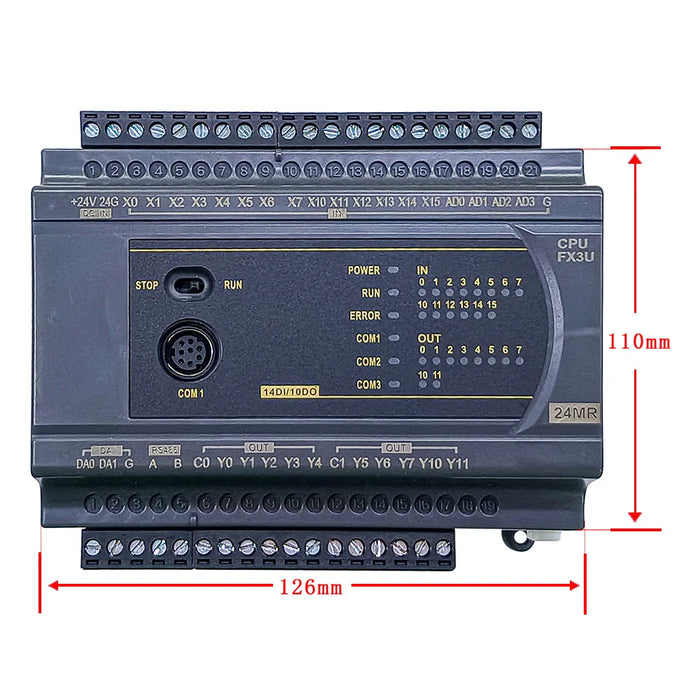 FX3U 14/20/24/32/40/44/60 MR/MT supporto PLC Samkoon EA-043A ingresso analogico 0-20mA con cavo incluso