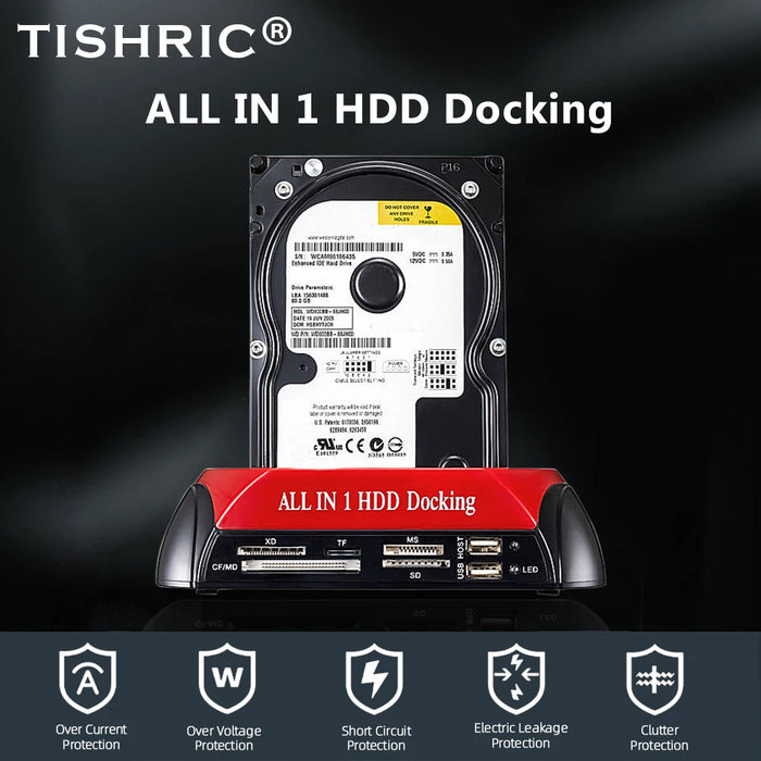 TISHRIC IDE SATA Dual All In 1 Hd/HDD Dock/Docking Station Hard Disk/Drive Hdd 2.5 3.5 Reader custodia esterna Usb EU Box