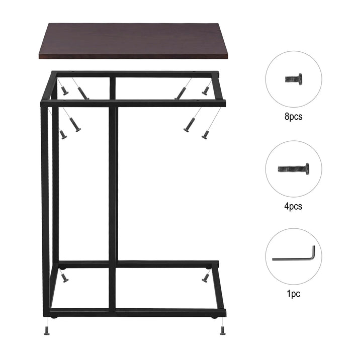 WOLTU tavolino tavolino tavolino da tè Laptop con struttura in metallo comodino tavolo soggiorno mobili per la casa
