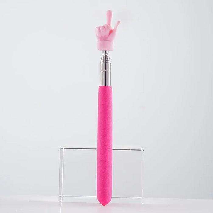 Puntatore retrattile per insegnanti Finger Design acciaio inossidabile telescopico insegnamento scolastico puntatore Stick forniture per insegnanti per l'aula