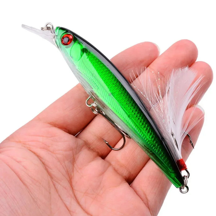 1 PZ Laser Minnow Richiamo di Pesca 11 CM 13G pesca ganci pesce wobbler affrontare crankbait artificiale giappone esca dura swimbait