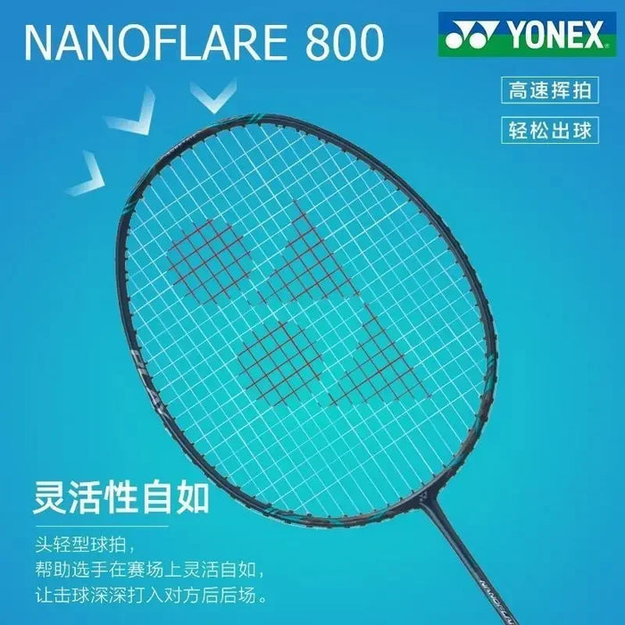 Racchetta da Badminton originale Yonex NF800 Pro Set di racchette da Badminton professionale verde scuro libbre personalizzabili interamente in carbonio con spago