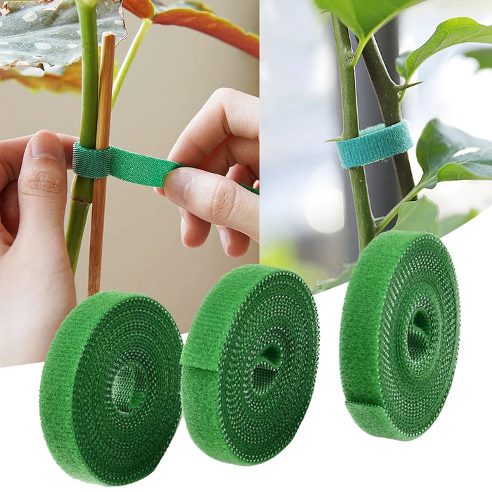 3 rotoli di spago da giardino verde fascette per piante fasciatura per piante in Nylon anello per gancio da giardino supporto per avvolgimento di canna di bambù accessori da giardino