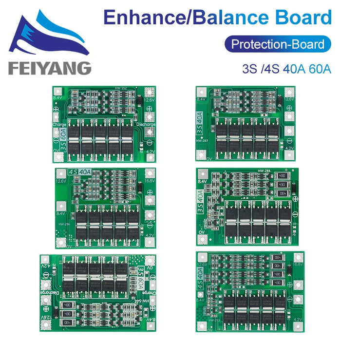 4S 40A Li-Ion Batteria Al Litio 18650 Caricabatterie PCB BMS Bordo di Protezione con Equilibrio Per Motore del Trapano 14.8V 16.8V Lipo Cellulare Modulo