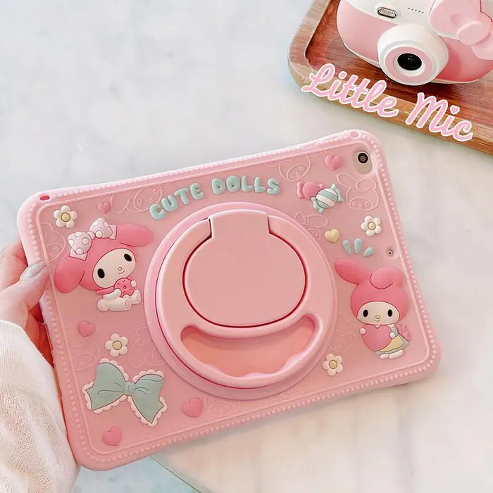 Cartoon Cute My Melody Stand Tablet Case per Samsung Galaxy Tab A8 X200 X205 10.5 S6 Lite S9 Plus A7 S7 rotazione Cover