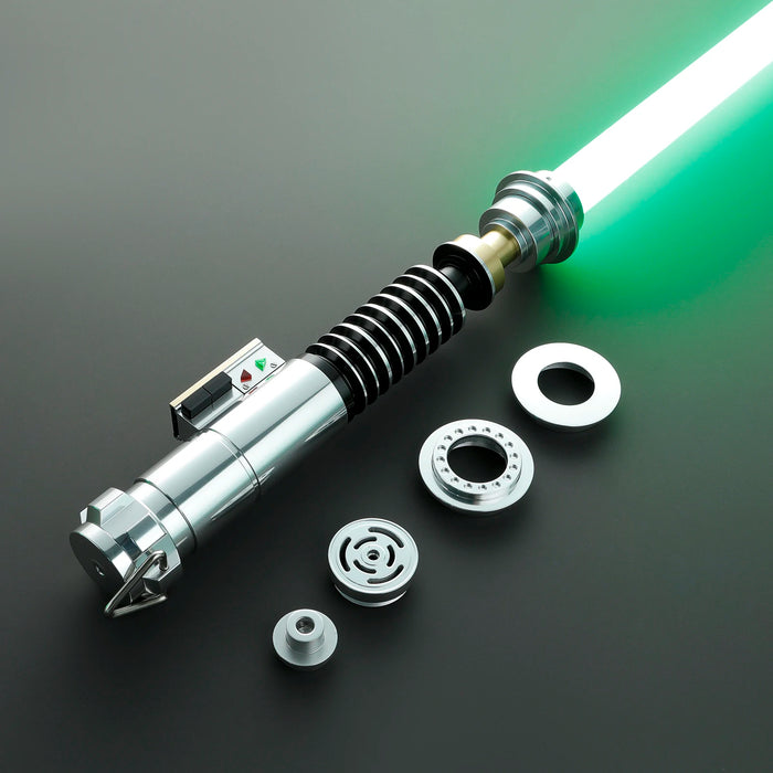 Spada Laser Neopixel spada Laser Jedi elsa in metallo pesante duello sensibile liscio infinito che cambia suono che colpisce spada leggera LTG