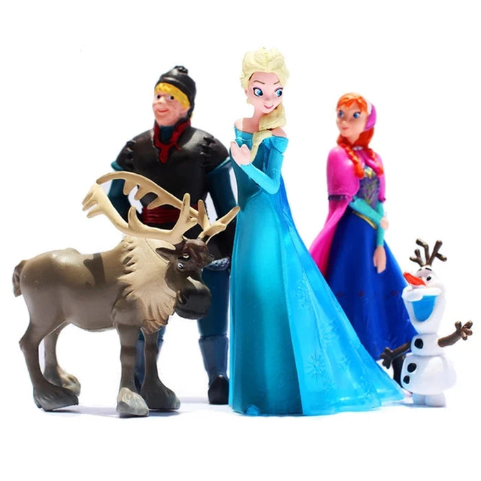 5 pz/set Frozen The Snow Queen Princess Anna Elsa Action Figure мoff Sven Olaf collezione di bambole modello in PVC giocattoli regalo di compleanno