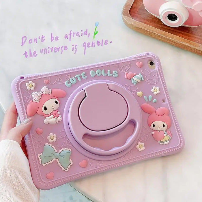 Cartoon Cute My Melody Stand Tablet Case per Samsung Galaxy Tab A8 X200 X205 10.5 S6 Lite S9 Plus A7 S7 rotazione Cover