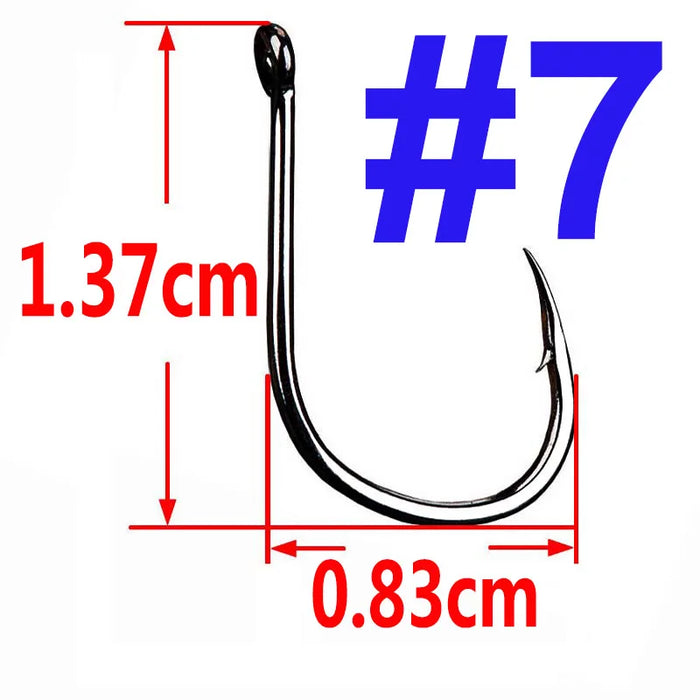 100/50/25 pz Iseama Carp Fishing Hook Offset Circle Hook Single Fly Fishing Jig Hook spinato sea Fishhook Tackle accessori