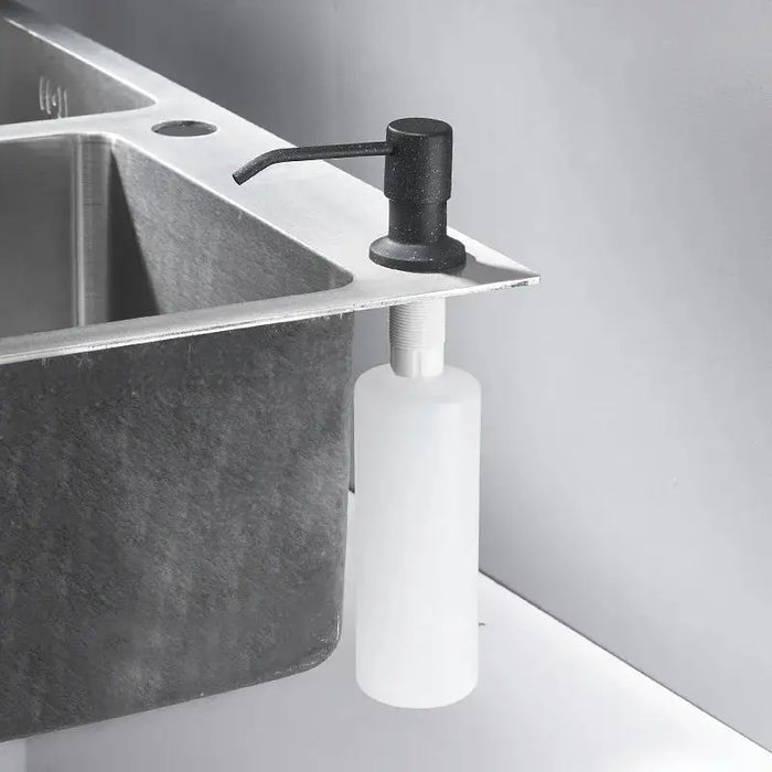 Dispenser di sapone da cucina da 400ml montato sul ponte pompa in acciaio inossidabile cromata rifinita per cucina Dispenser da banco incorporato 2309