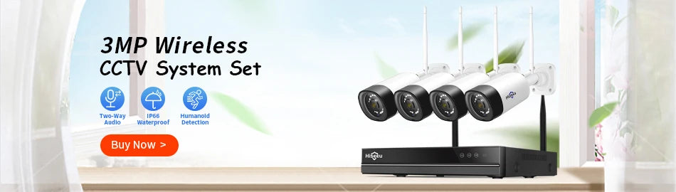 Telecamera IP Wireless Hiseeu 1536P obiettivo 3.6mm telecamera WiFi di sicurezza impermeabile per kit di sistemi CCTV Wireless Hiseeu IP Pro APP View