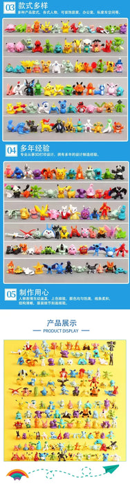 Pokemon 24-144 pz Elf 2-3cm Anime Action diverse figure di stile Pikachu Pokeball mostro giocattolo bambole modello bambino regali di natale