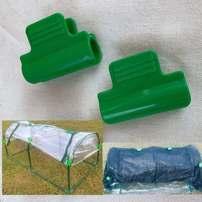 12Pcs morsetti per Film per serra rete per teloni da giardino Tunnel Hoop morsetto per tubi capannone copertura per file ombreggiatura supporto per telaio strumenti per piantare