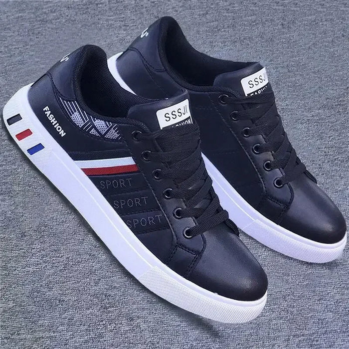 Scarpe da ginnastica da uomo scarpe Casual da uomo appartamenti Zapatillas Hombre scarpe da uomo traspiranti in pelle leggera Pu scarpe sportive bianche da uomo