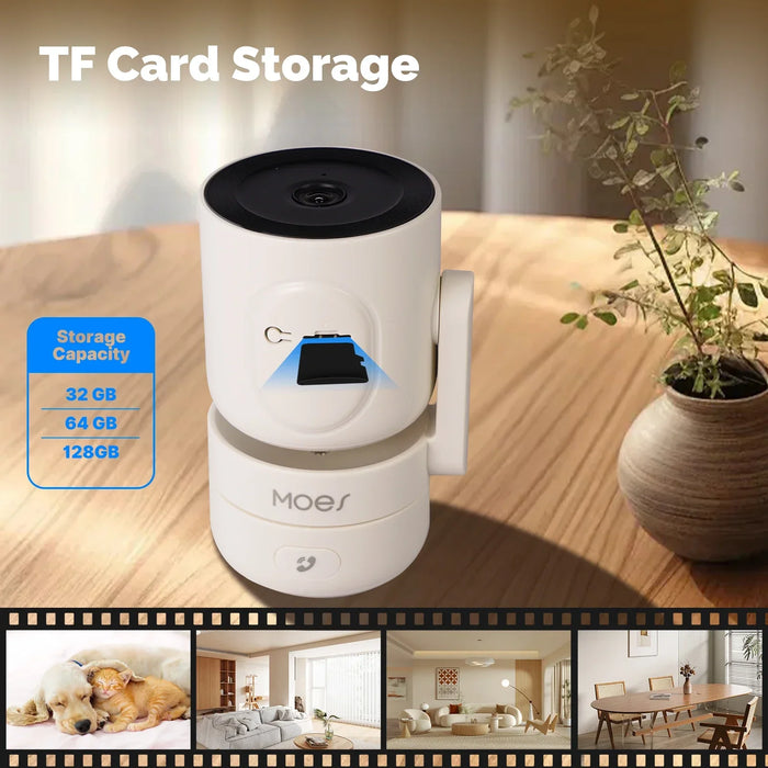 MOES Tuya wi-fi 6 Smart Indoor 4MP HD Security Pan/Tilt Camera Motion Tracking e rilevamento del suono Monitor per visione notturna a infrarossi