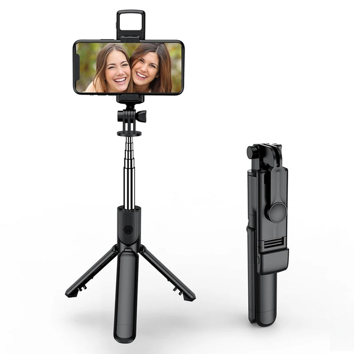 Treppiede per selfie stick wireless con treppiede estensibile remoto Bluetooth leggero per telefono cellulare iPhone Tiktok Streaming live