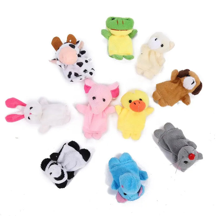 10 Pcs Cartoon Hand Doll Finger Puppet Baby Children Story Early Education lenitivo Doll peluche