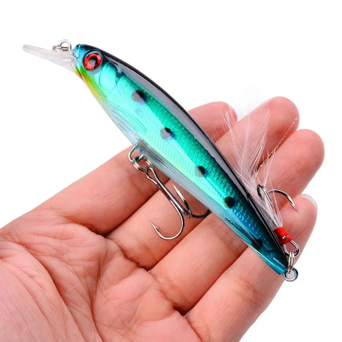 1 PZ Laser Minnow Richiamo di Pesca 11 CM 13G pesca ganci pesce wobbler affrontare crankbait artificiale giappone esca dura swimbait