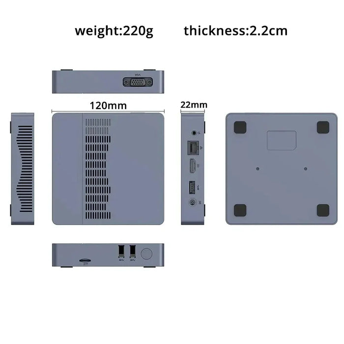 SOYO M2 Air Mini PC: potente 6GB RAM, 128GB EMMC, Intel N4000, Windows 11 Pro-compatto e ideale per casa, affari e giochi