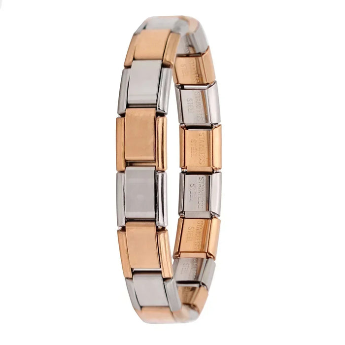 Hapiship Nuovi gioielli da donna Larghezza 9 mm Bracciale con ciondolo elastico Itanlian Bracciale in acciaio inossidabile moda ST-