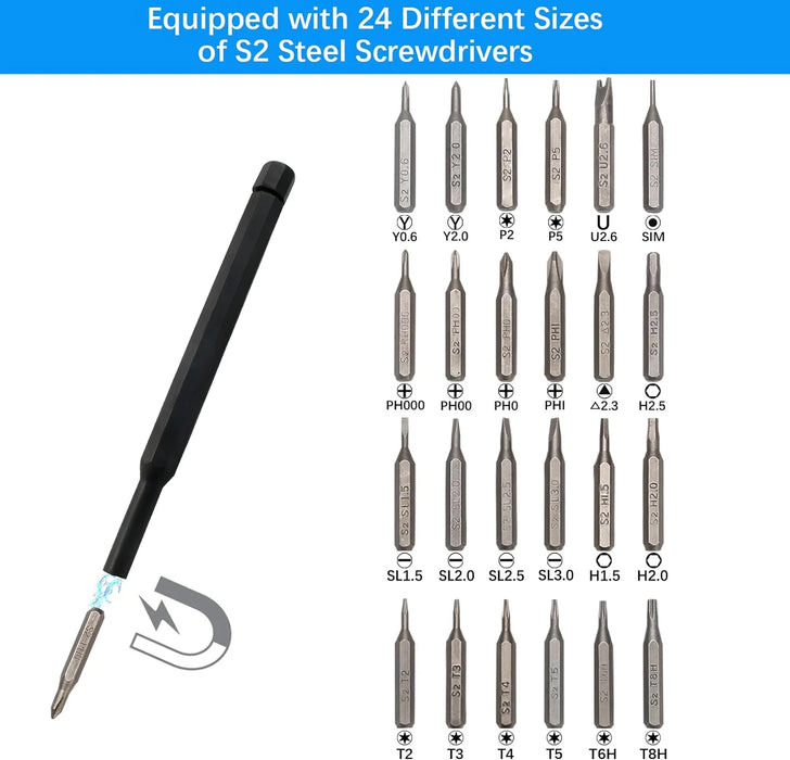 Set di cacciaviti magnetici 63 In 1 Kit bit elettronica di precisione Computer PC Phone smontaggio strumento di manutenzione multifunzionale