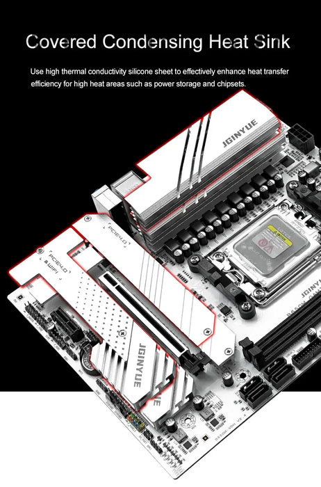 La scheda madre JGINYUE AM5 supporta processori CPU AMD Ryzen serie 7000 DDR5 memoria a doppio canale RAM M-ATX B650M GAMING PLUS