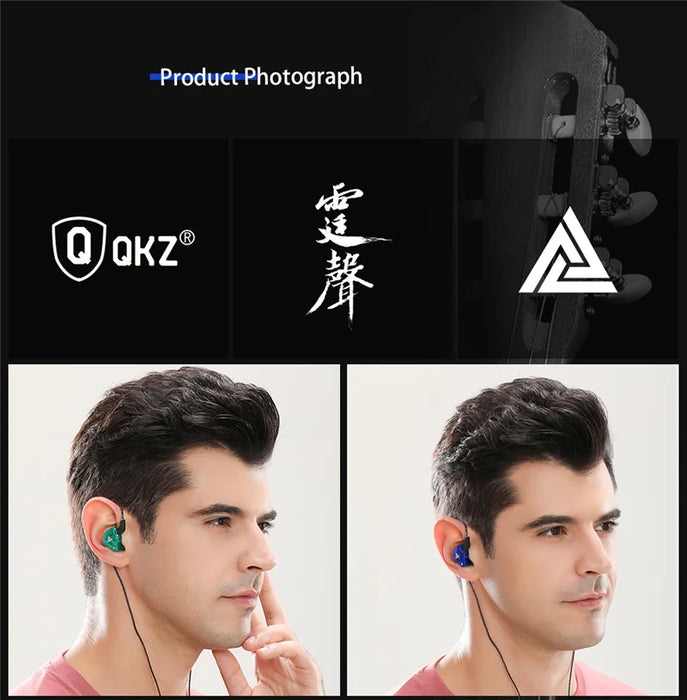 Originale QKZ AK6 Driver In rame HiFi Wired auricolare Race Sport Headphone Bass Stereo Headset auricolari musicali 3.5MM nell'orecchio con microfono