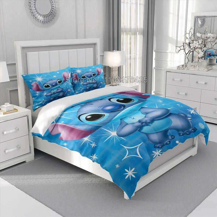 Hot Lilo Stitch Bedding Set ragazzi ragazze decorare camera da letto Twin Full Queen King Size copripiumino federe per regali per bambini