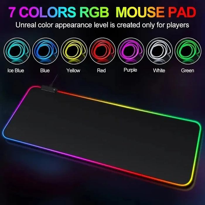 1 Pcs Large Gaming Mouse Pad modalità di illuminazione Touch Control tappetino per tastiera per Computer morbido esteso Base in gomma antiscivolo