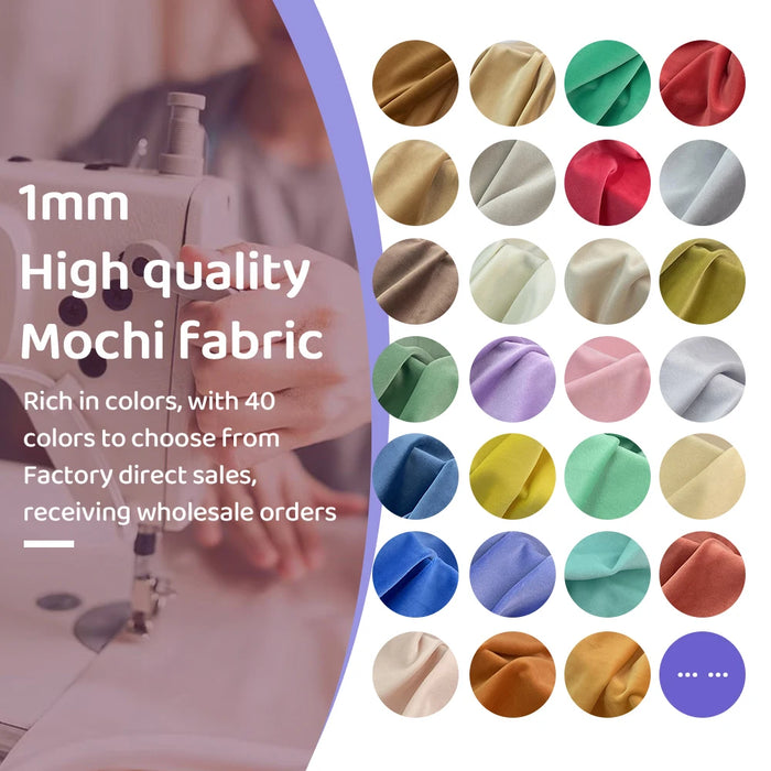 2024 piccola dimensione 50x50cm Squishy Mochi Stetch Minky tessuto 95% poliestere 5% Spandex Stretch 4 lati tessuto peluche per SewingToy fai da te