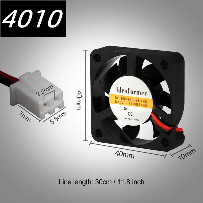 5015/4010/4020 12V e 24V Ventola Turbo di raffreddamento Parti della stampante 3D senza spazzole 2Pin per estrusore DC Cooler Ventilatore Ventole di plastica envio gratis