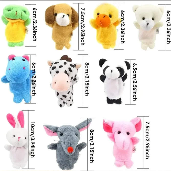 10 Pcs Cartoon Hand Doll Finger Puppet Baby Children Story Early Education lenitivo Doll peluche