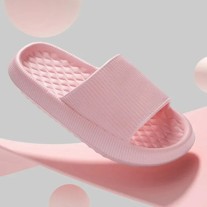 Pantofole estive antiscivolo da 4cm con nuvola morbida da donna comode diapositive con piattaforma spessa in Eva donna coppia bagno infradito da casa