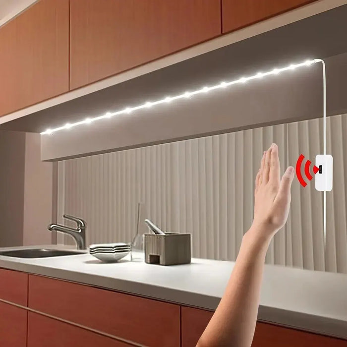 DC 5V USB Motion retroilluminazione LED Light Strip Hand Sweep Waving ON OFF Sensor TV Kitchen Under Cabinet Lamp