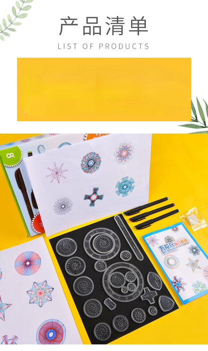 22pcs Spirograph righello Set righello geometrico Roulette matematica strumenti di disegno apprendimento pittura Puzzle giocattoli Spirograph Art Tool